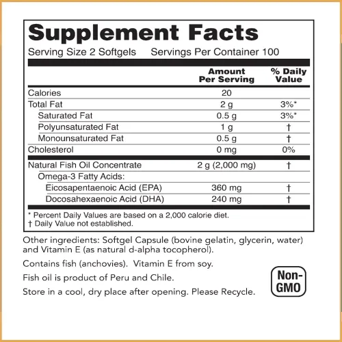Vista 4 de Omega 3 1000mg 200 cápsulas blandas
