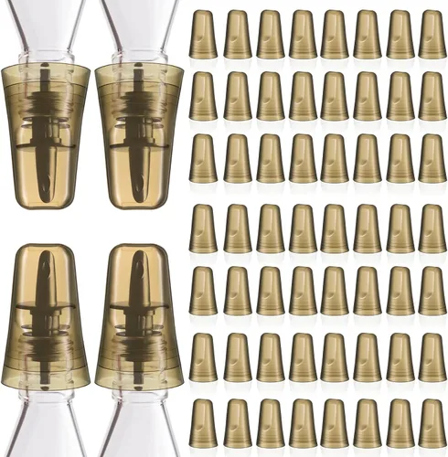 Vista 18 de Chengu 24 fundas para botellas de licor, cubiertas de boquilla para botellas, dispensador universal de vertido, tapas de boquilla de goma