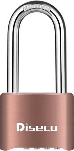 Vista 9 de 1 Paquete disecu - Candado de combinación de 4 dígitos resistente de 2.5 pulgadas de largo, candado impermeable para exteriores, para casillero