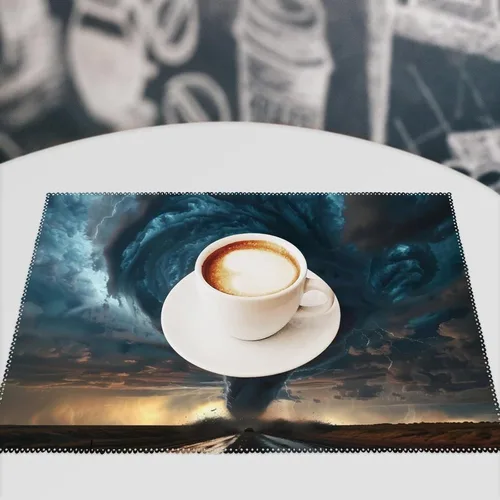 Vista 7 de Tornado Natural Disaster Placemats Set of 6 Resistant Table Mats Washable Place Mats for Dinner Party Table Decoration
