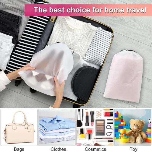 Vista 4 de Paquete de 18 bolsas de zapatos para viajes, 11.8 x 15.7 pulgadas, bolsas de viaje para zapatos para empacar, bolsa de viaje para zapatos, bolsas