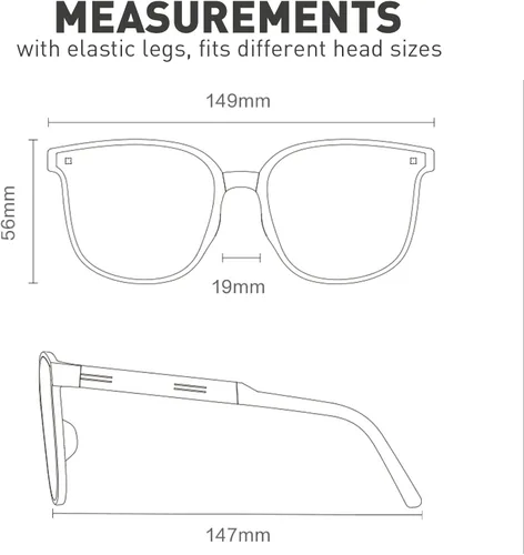 Vista 7 de BENEUNDER Gafas de sol plegables polarizadas ultraligeras con protección UV400