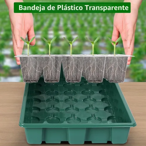 Vista 5 de [Usado] Sondiko Bandeja de inicio de semillas con luz de crecimiento, controlador digital de pantalla inteligente, kit de inicio de semillas de 80