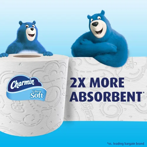 Vista 6 de Charmin Papel higiénico ultra suave de 2 capas, 264 hojas por rollo, 8 rollos por paquete, caja de 3 paquetes