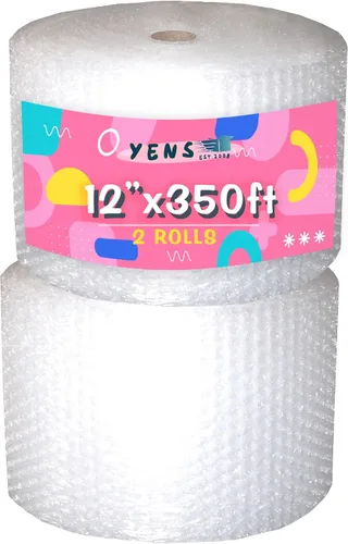 Vista 8 de Yens Rollos de amortiguación de burbujas, materiales de embalaje, burbuja de aire de 3/16 pulgadas, 72 pies, 12 pulgadas de ancho perforado cada 12