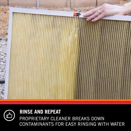 Vista 5 de K&N Limpiador de filtro HVAC: limpiador y refresco de filtro de botella de spray de 32 onzas; restaura el rendimiento del filtro de aire K&N Home