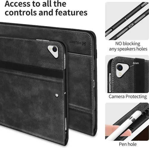 Vista 6 de H HOLIMET Funda para iPad Air de 3ª generación/iPad Pro de 10.5 pulgadas con soporte para lápiz, soporte de TPU suave, funda inteligente con función
