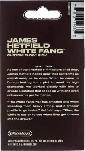 Vista 4 de Jim Dunlop Hetfield's White Fang™ Custom Flow® Pick 1.0MM - Paquete de 6