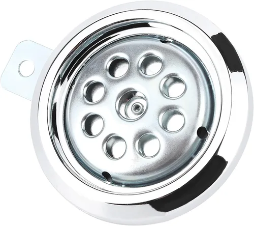Vista 9 de Acouto Bocina Universal para Motocicleta 105dB 12V 85mm de Metal Cromado Plateado