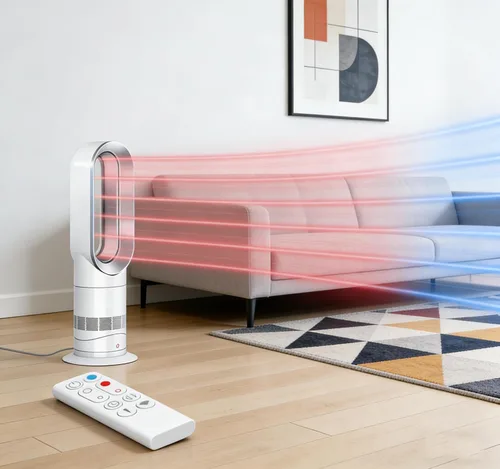 Vista 5 de Control remoto del ventilador de repuesto compatible con Dyson AM09 Hot + Cool Heater Tower Fan 966538-01 Color blanco