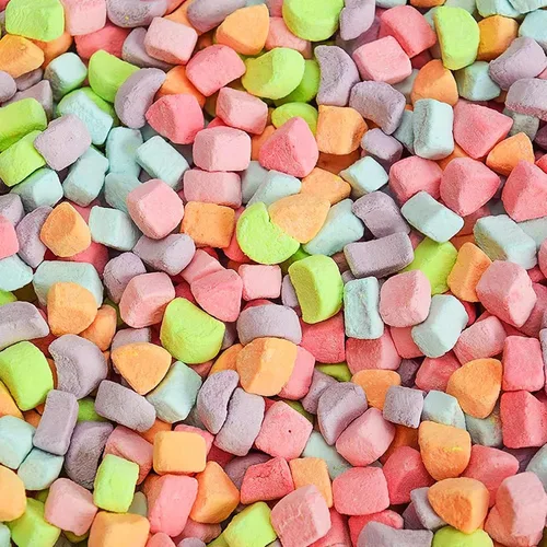 Vista 10 de Sarah's Candy Factory Mini trozos de malvavisco deshidratados de vainilla en frasco, 8 onzas