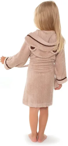 Vista 4 de Bata de baño suave de alta calidad, rayón de bambú con capucha, para niños y niñas