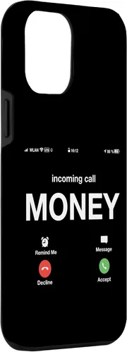 Vista 3 de iPhone 12 Pro Max incoming call money - Funda con dinero que incoming call money está llamando