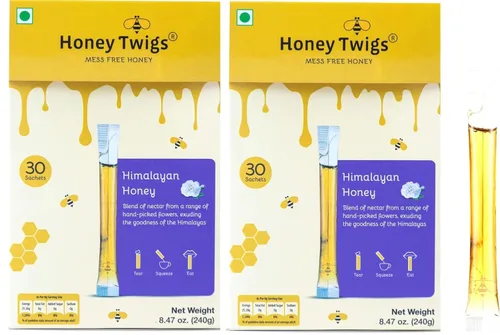 Vista 13 de Honey Twigs Honey Sticks Caja de regalo – 36 pajitas de miel natural de una sola porción – 8.47 onzas por paquete (0.28 oz por palo) Paquete