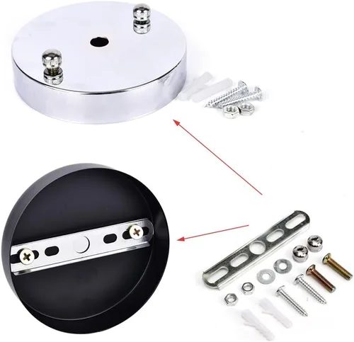 Vista 3 de Juego de 4 piezas de iluminación de techo, soporte de montaje, placa transversal de repuesto con tornillos, tuercas para lámparas de techo, lámparas