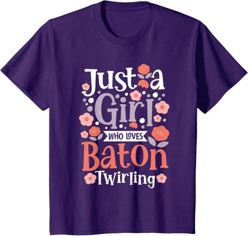 Vista 27 de A Girl Who Loves Baton Twirling - Camiseta de giro Majorette Twirler, Negro