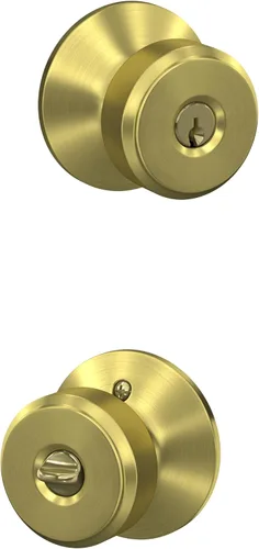 Vista 71 de SCHLAGE Pomo de bloqueo sin giro, latón antiguo (F170 ORB 609) (paquete de 2)