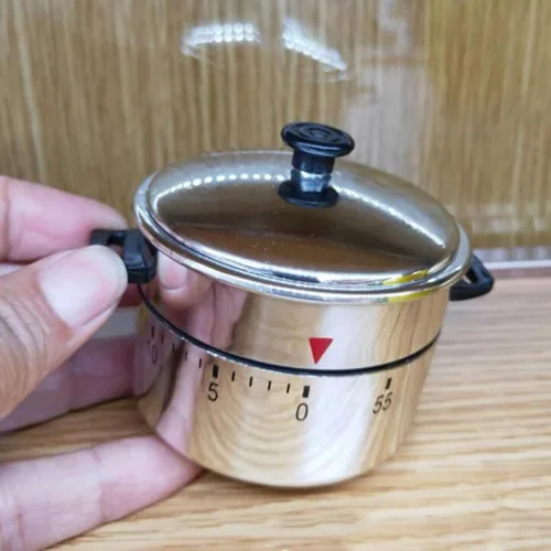 Vista 3 de Temporizador de cocina mecánico para cocinar, temporizadores manuales de 60 minutos con alarma fuerte, no requiere baterías, ideal para alimentos
