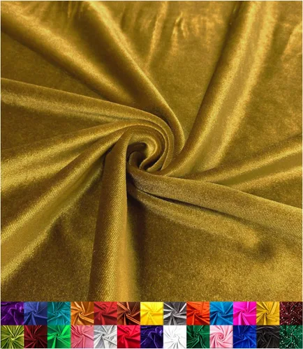Vista 15 de Barcelonetta Tela de terciopelo elástico Lujo y suave Tela de terciopelo Rollo de 60 pulgadas de ancho 10% elastano Costura, ropa