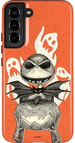 Vista 13 de Skinit Pro Phone Case Compatible with Galaxy S22 Plus - Officially Licensed Disney The Nightmare Before Christmas Jack on Spiral Hill Art Design
