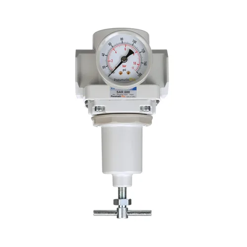 Vista 2 de PneumaticPlus SAR600T-N10BG Regulador de presión de aire, 1" NPT, mango