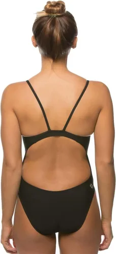 Vista 2 de JOLYN Chevy - Traje de baño deportivo de una pieza para mujer con espalda fija para natación competitiva, salvavidas y cobertura media completa