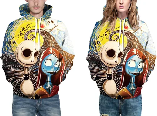 Vista 4 de Chaos World Men's Novelty Hoodie Realistic 3D Print Pullover Unisex Casual Sweatshirt