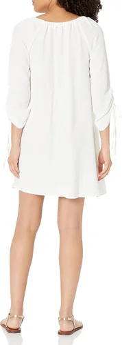 Vista 2 de Calvin Klein Vestido sin mangas con volantes plisados laterales para mujer