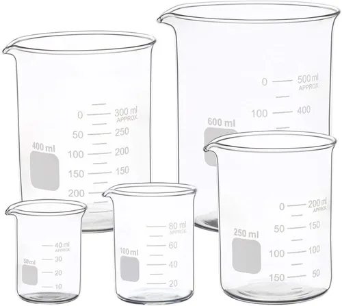 Vista 10 de Juego de vasos de vidrio de borosilicato de 4 piezas, 0.3-8.5 fl oz