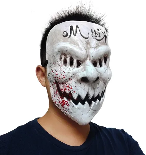 Vista 5 de Gmasking Máscara de cosplay de asesino erradicado de terror 2018 Anarquía Máscara de beso de Halloween