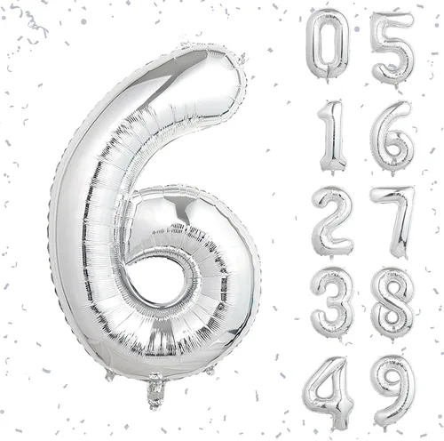 Vista 51 de Globo azul con el número 0, 40 pulgadas, Mylar premium, reutilizable, para decoración de fiesta de cumpleaños