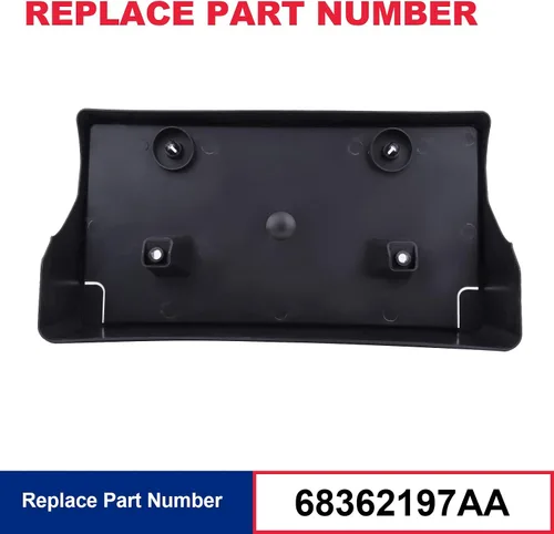Vista 2 de Soporte de placa frontal compatible con Ram 2500 3500 4500 5500 2019-2025 Reemplazo # 68362197AA (negro) Compatible con Ram 2500 3500 4500 5500