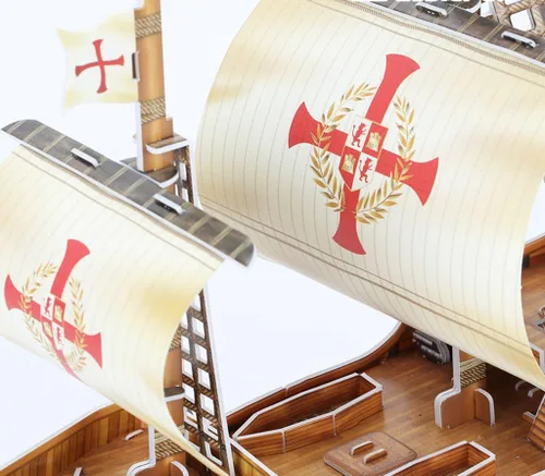 Vista 4 de CubicFun T4008h Santa Maria Vessel Models Rompecabezas 3D, 113 piezas
