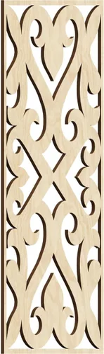 Vista 127 de Keene Paneles de pared decorativos de madera con calado, 9 3/8 pulgadas de ancho x 24 3/8 pulgadas de alto x 1/4 de alto, abedul Birch