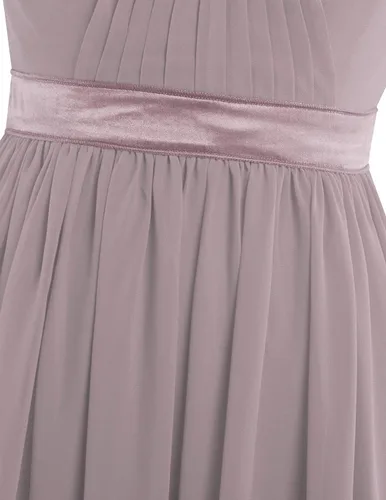 Vista 6 de YiZYiF Vestido de dama de honor plisado de gasa para mujer