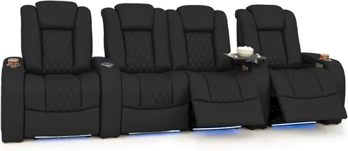 Vista 102 de Seatcraft Asientos de cine en casa Virtuoso LT Tawny Single reclinable Leonado