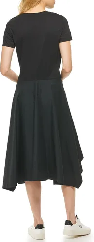 Vista 4 de DKNY Vestido de punto de manga corta con lazo frontal para mujer