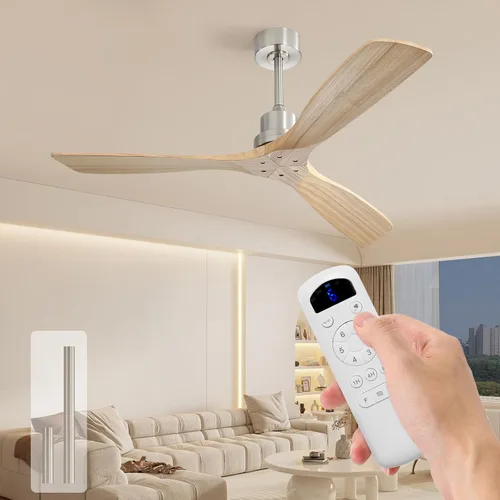 Vista 41 de Sofucor Ventilador de techo de 52 pulgadas con luces y mando a distancia, 3