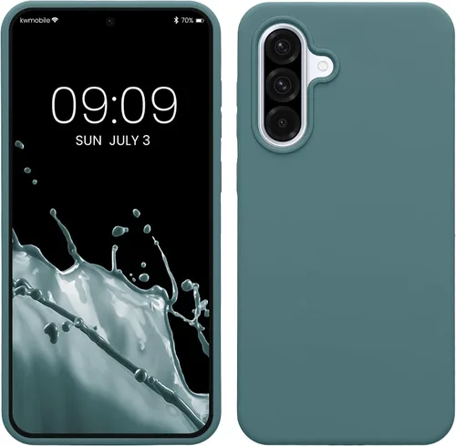 Vista 43 de kwmobile Funda Compatible con Samsung Galaxy A14 5G - Funda de teléfono de TPU y silicona con acabado suave - Verde Lima
