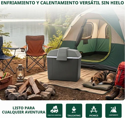 Vista 9 de Koolatron Traveller lll Refrigerador termoeléctrico, gris