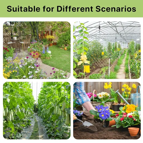 Vista 5 de Sistema de riego por goteo: sistema de riego de jardín mejorado 2026 con tubo de 46 pies y 1/2 pulgadas, nuevo rociador automático de conexión