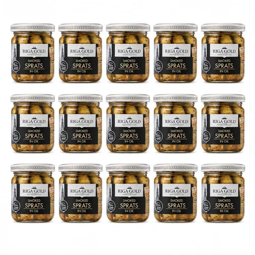 Vista 8 de Riga Gold Espadines ahumados en aceite de canola, capturados