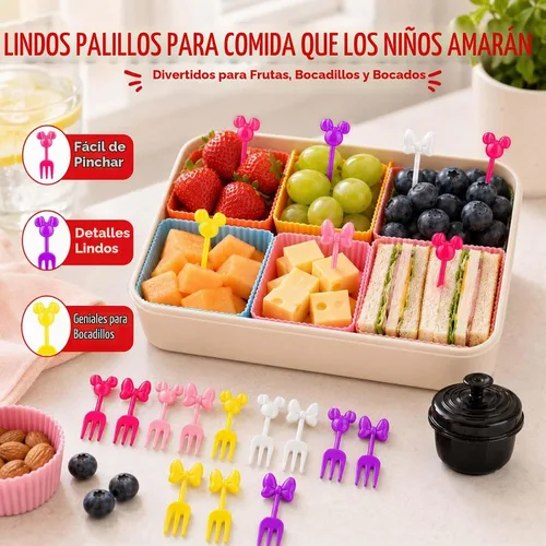 Vista 5 de Juego de 32 piezas de accesorios de caja Bento, divisores de silicona para lonchera, mini botella de ketchup, contenedor de aderezo para ensaladas