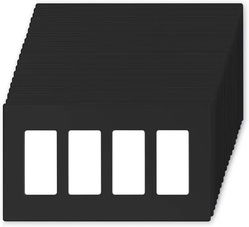 Vista 54 de ELEGRP Placas decorativas de pared sin tornillos, de tamaño mediano, cubierta termoplástica irrompible para interruptor de salida de receptáculo