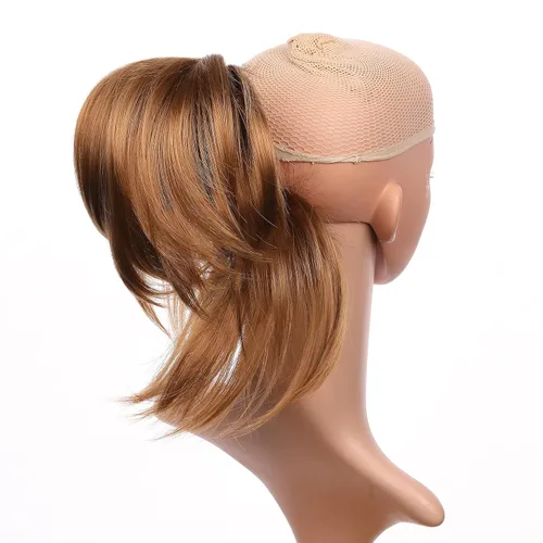 Vista 8 de Extensión de cabello ajustable, cola de caballo desarreglada, 12 pulgadas con pinzas, de Onedor, 10#