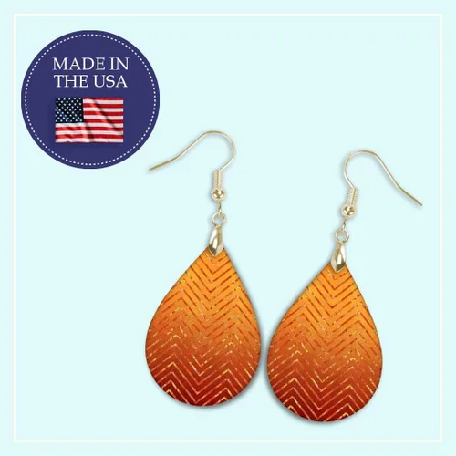 Vista 41 de Dangle Earrings for Women Colorful Dangling Drop Statement Jewelry Printed MDF Wood Teardrop Double Side Print Handmade by The Painted Pug