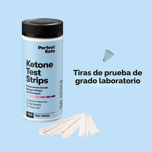 Vista 4 de Tiras reactivas de prueba Perfect Keto para cetosis y dieta cetogenica, 100 tiras.