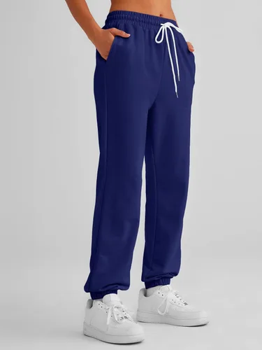 Vista 4 de AUTOMET - Pantalones deportivos de cintura alta y con bajos ajustables para mujer