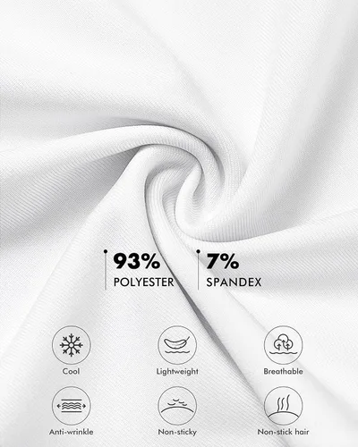 Vista 3 de Camisa de golf para mujer, sin cuello, cuello en V, manga corta, ligera, absorbe la humedad, secado rápido
