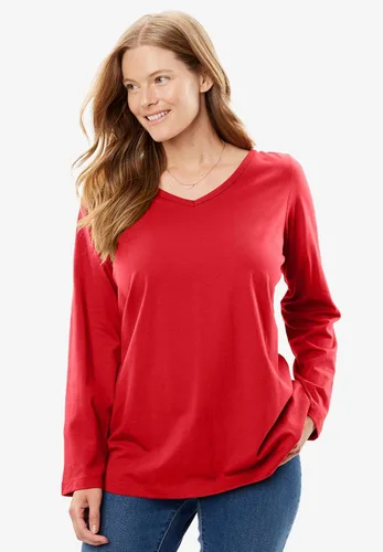 Vista 7 de Camiseta manga larga de talla grande para mujer Woman Within Negro